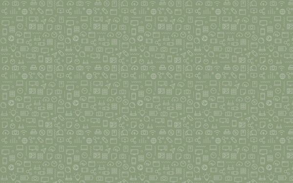 green background with different type of office icons overlaid